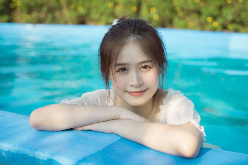 #少女“蓝色💙是夏天的治愈色”